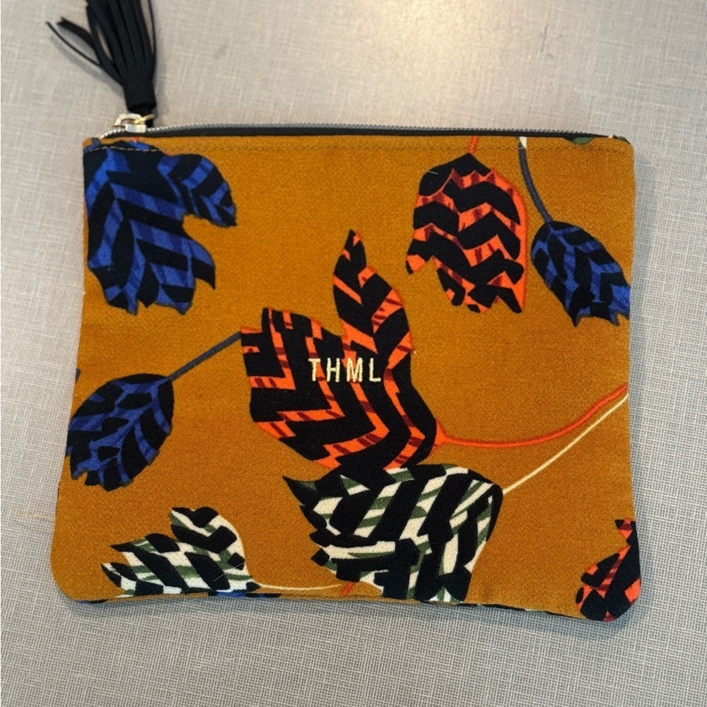 Thml Multicolor Leaf Pattern Pouch - image 1